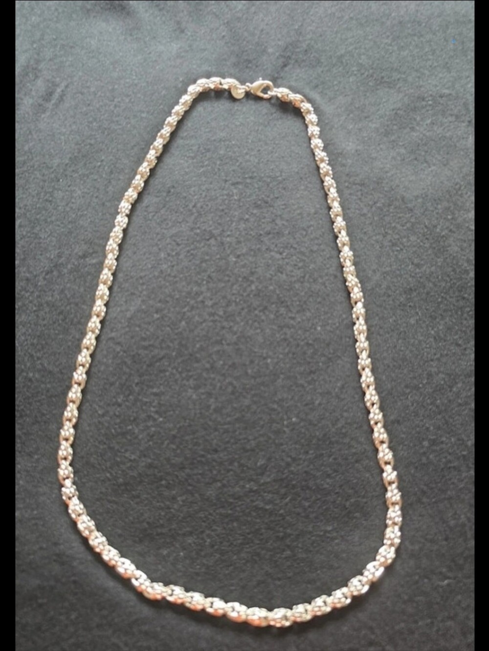 Sterling Silver 925 Rope Chain Necklace – 24 Inch, Twisted Link, Titanium 5mm